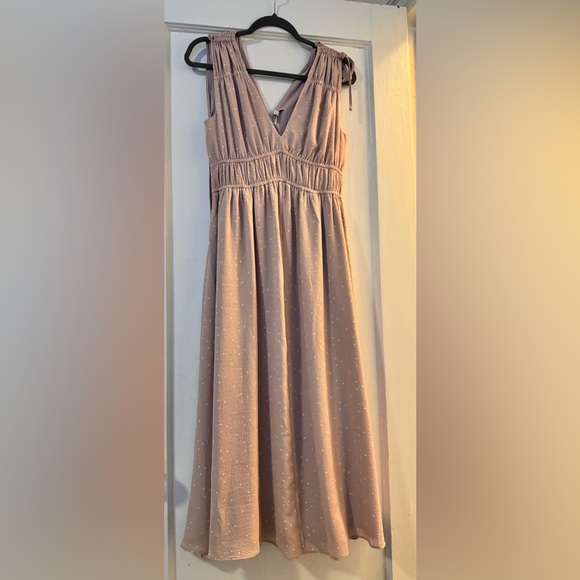 Sophia Smocked Midi Dress in Polka Dot - Picture 5 of 6